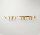 Unlacquered Solid Brass Pot Rail With Hooks, Vintage Pot Hangers for Kitchen
