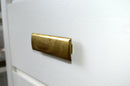 Rectangular Drawer  "Roman" Pulls in Aged Brass