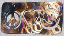 Peace, Love, Happiness License Plate