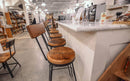 Free Shipping Swiveling Industrial Bar Stools With Backs -THE SULLY- Counter Height Wooden Bar Stools, Vintage Rustic Bar Stools For Island