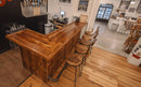 Free Shipping Swiveling Industrial Bar Stools With Backs -THE SULLY- Counter Height Wooden Bar Stools, Vintage Rustic Bar Stools For Island