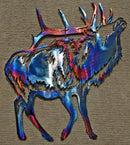 Bull Elk Metal Art Sculpture