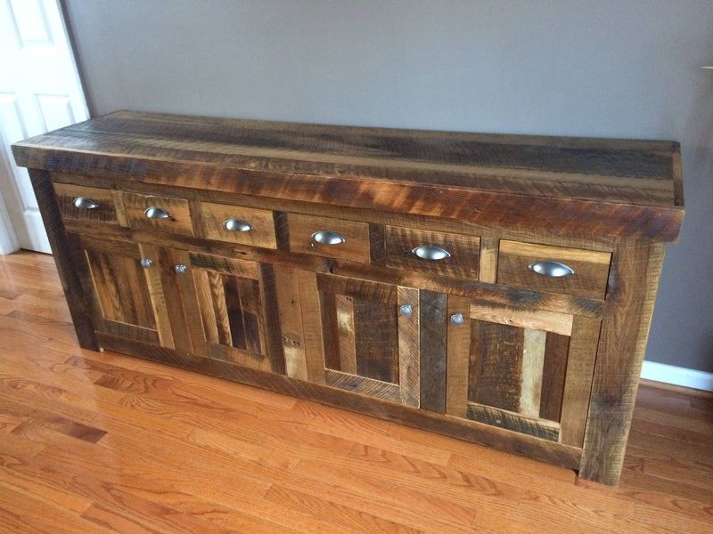 Sideboard Buffet, Primitive Chestnut Hutch, Rustic Kitchen Sideboard, Oak Buffet, Hutch Buffet, Bohemian Hutch, Solid Wood Buffet, Rustic