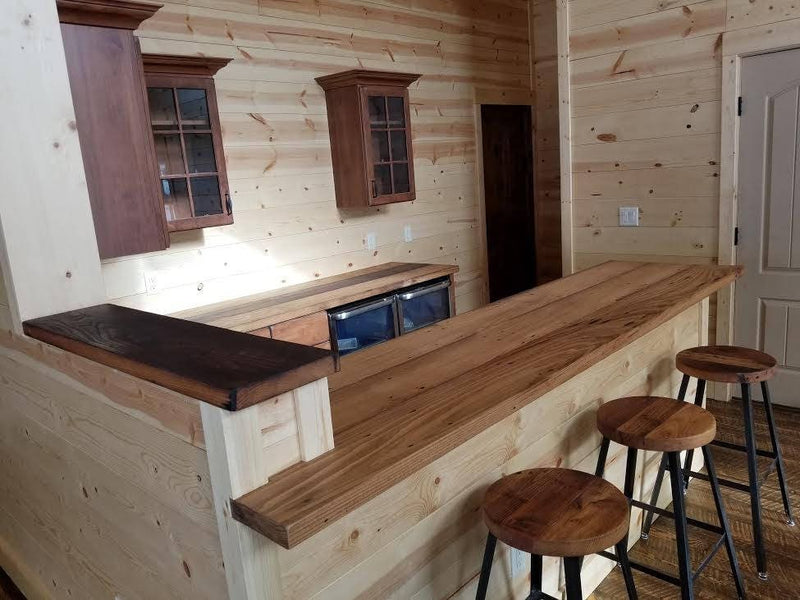 Counter Stools, Basic Brew, Industrial Bar Stools Counter Height, Rust