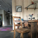 Wood Kitchen Chair, Smoked Oak Dining Chair, Ladder Back Chair, Reclaimed Wood Dining Chair, Rustic Dining Chair, Sturdy Wooden Chair.