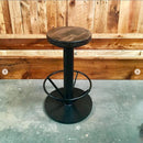 Pedestal barstool - Center Column Bar stool with swivel upgrade available -  Bolt down style industrial pedestal bar stools