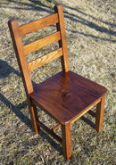 Kitchen Chair With Back, Wood Dining Chair, Ladderback Chair, Farmhouse Dining Chair, Rustic Side Chair, Wormy Chestnut Chair, Dining Room