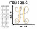 Unfinished Individual Wood Monogram Personalized - Weddings - Nursery - Wall Hang - up to 46" High DIY