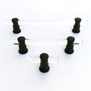 Matte Black and Lucite "Luz" Cabinet Knobs and Drawer Pulls (Adjustable)