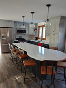Bar stools with backs counter height - THE BREWSTER- Farmhouse rustic counter stools industrial -Stools reclaimed seat unique man cave decor