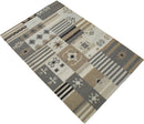Handwoven Tribal Patterns Brown and Gray Wool Area Rug