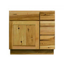 30 Inch Hickory Shaker Single Sink Bathroom Vanity with Drawers on the Right
