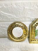 Set of Wall Decorative Mirrors - Brass Small Wall Mirrors