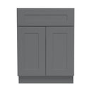 27 Inch Grey Shaker Single Sink Bathroom Vanity
