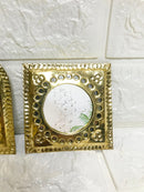 Set of Wall Decorative Mirrors - Brass Small Wall Mirrors