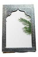 Moroccan Silver Carved Wall Mirror