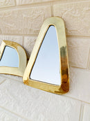 Handmade Set of 12 Moroccan Mirrors - Gold Brass Decorative Wall Mirrors