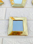 Set of 12 - 6 Small Brass Mirror - Small Decorative Wall Mirrors