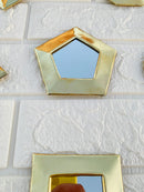 Set of 12 - 6 Small Brass Mirror - Small Decorative Wall Mirrors
