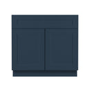 30 Inch Navy Blue Shaker Single Sink Bathroom Vanity
