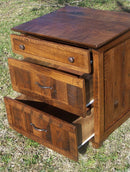 FREE SHIPPING - Nightstand With Drawers, Rustic Nightstand, Oak Nightstand, Solid Wood Nightstand With Drawers, Wooden Nightstand, Vintage