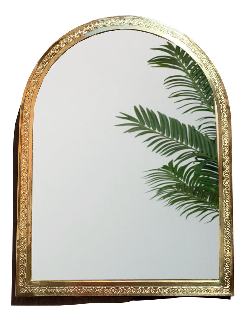 Moroccan Handmade Brass Arch Mirror