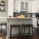 Saddle Seat Bar Stool, Counter Stool, Bar Stool Counter Height, Kitchen Island Stool, Reclaimed Wood Bar Stool, Industrial Metal Stool