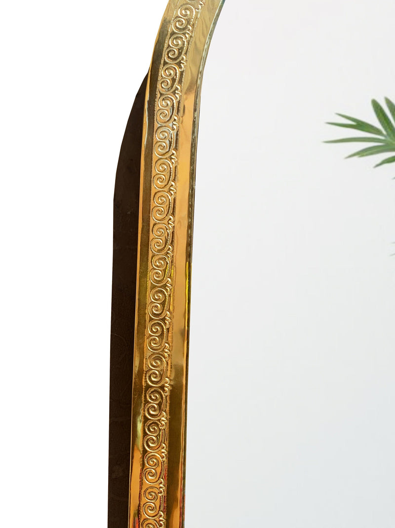 Moroccan Handmade Brass Arch Mirror