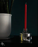 the KATE Jacobs WWII Radial Engine Piston Mirror Polished Tea Light Candle Holder