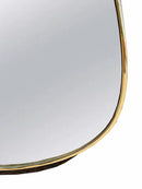 Asymmetrical Antique Brass Mirror - Handcrafted Irregular Brass Mirror