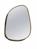 Black Asymmetrical Brass Mirror
