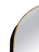 Black Asymmetrical Brass Mirror