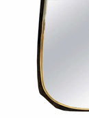 Black Asymmetrical Brass Mirror