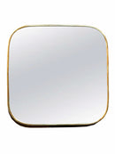 Square Gold Mirror - Handmade Brass unlacquered Brass Mirror