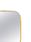 Square Gold Mirror - Handmade Brass unlacquered Brass Mirror