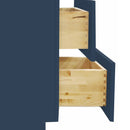 36 Inch Navy Blue Shaker Single Sink Bathroom Vanity with Drawers on the Left