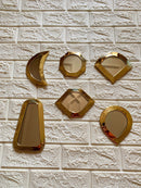 Small Decorative Mirrors - Small Unlacquered Brass Mirror