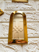 Set of 6 Wall Decorative Mirrors - Brass Small Wall Mirrors