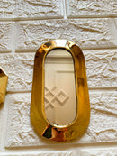 Set of 6 Small Unlacquered Brass Mirror - Small Decorative Wall Mirrors