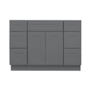 60 Inch Grey Shaker Single Sink Bathroom Vanity with Drawers