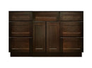 60 Inch Espresso Shaker Single Sink Bathroom Vanity with Drawers