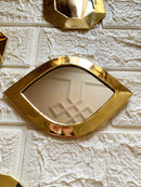 Set of 6 unlacquered Brass Mirror - Decorative Mirror
