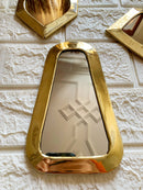 Gold Small Unlacquered Brass Mirror - Small Decorative Mirrors
