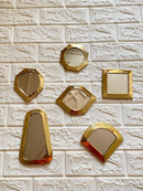 Gold Small Unlacquered Brass Mirror - Small Decorative Mirrors