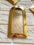 Gold Small Unlacquered Brass Mirror - Wall Decorative Mirrors