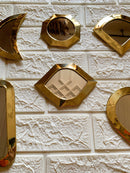 Small Decorative Mirrors - Small Unlacquered Brass Mirror
