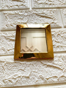 Set of 6 Small Unlacquered Brass Mirror - Small Decorative Mirrors