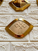 Set of 6 Small Unlacquered Brass Mirror - Decorative Mirrors