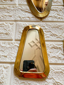 Set of 6 Small Unlacquered Brass Mirror - Brass Small Decorative Wall Mirrors