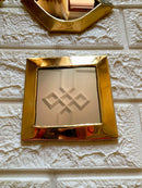 Set of 6 Small Unlacquered Brass Mirror - Small Decorative Wall Mirrors